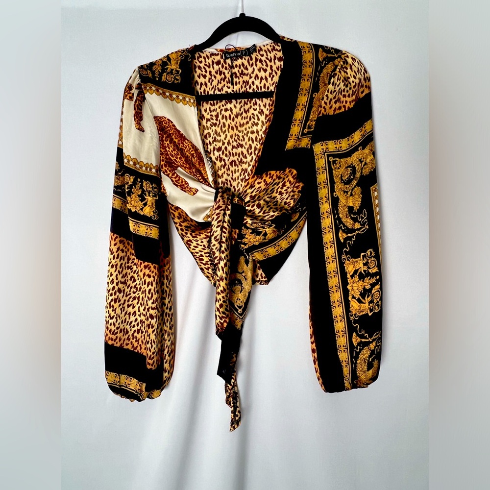 Mob wife silk Versace silk blouse